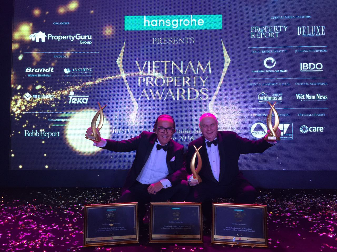 DEUTSCHES HAUS HO CHI MINH CITY WINS FURTHER ACCOLADES AND SWEEPS THE VIETNAM PROPERTY AWARDS 2016 WITH 3 MAJOR AWARDS
